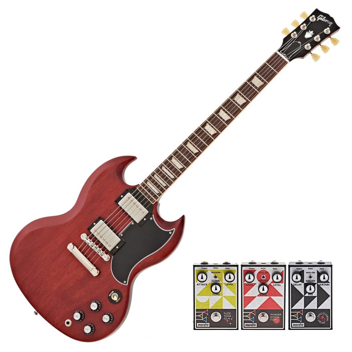 Click to view product details and reviews for Gibson Sg Standard 61 Vintage Cherry W 3 Free Maestro Pedals.