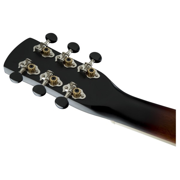 Gretsch G9240 Alligator Biscuit Roundneck Resonator, 2-Color Sunburst headstock rear view