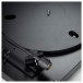 Pro-Ject A1.2 Fully Automatic Turntable, Black - Detail Image, tonearm, counterweight, phono switch under platter