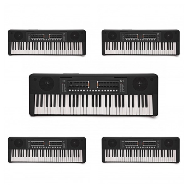 K1 61-Note Keyboard by Gear4music, 5 Pack