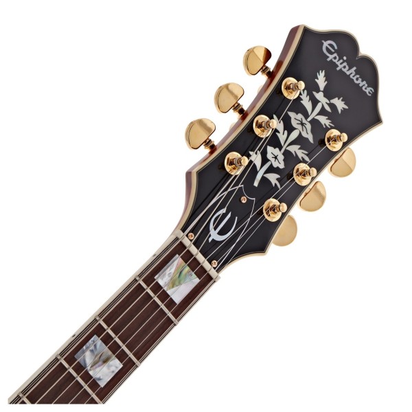 Epiphone Masterbilt Gem Archer Sheraton, Cherry Red - headstock