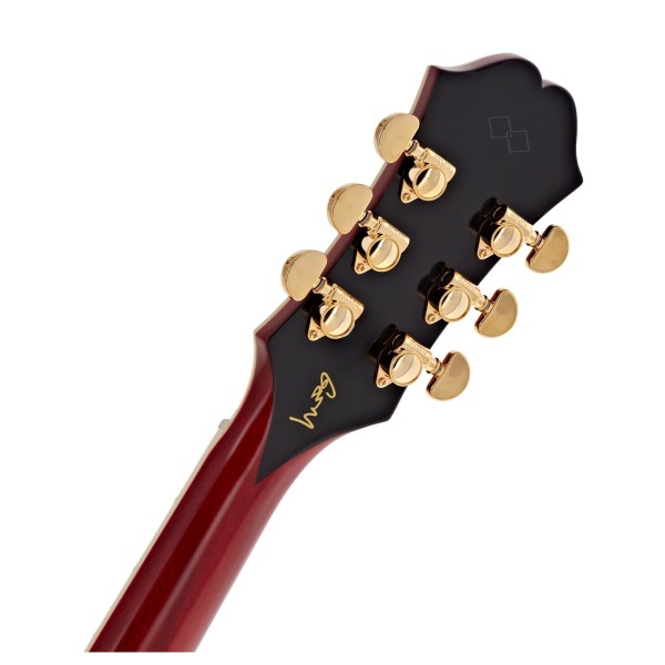 Epiphone Masterbilt Gem Archer Sheraton, Cherry Red - back of headstock
