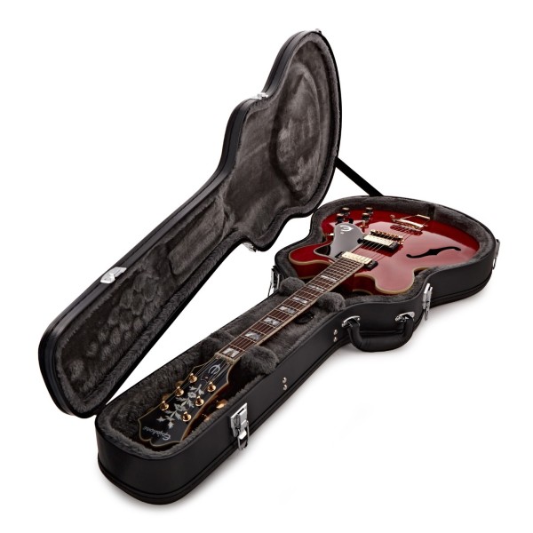 Epiphone Masterbilt Gem Archer Sheraton, Cherry Red - open case