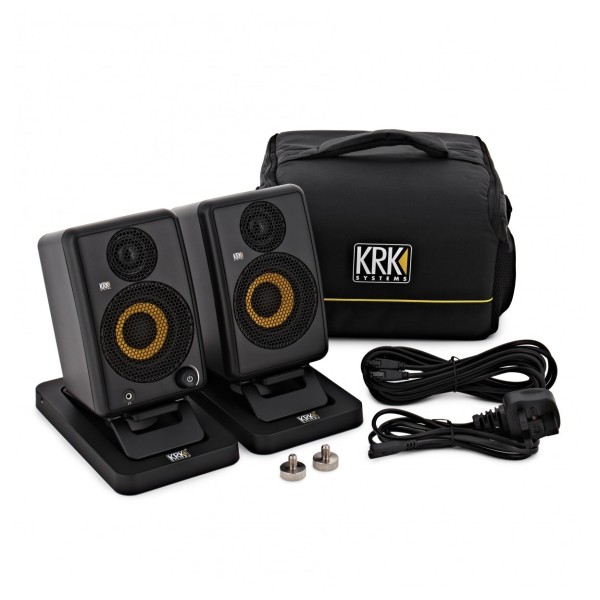 KRK GoAux 3 Portable Monitors - Ex Demo - Full Contents