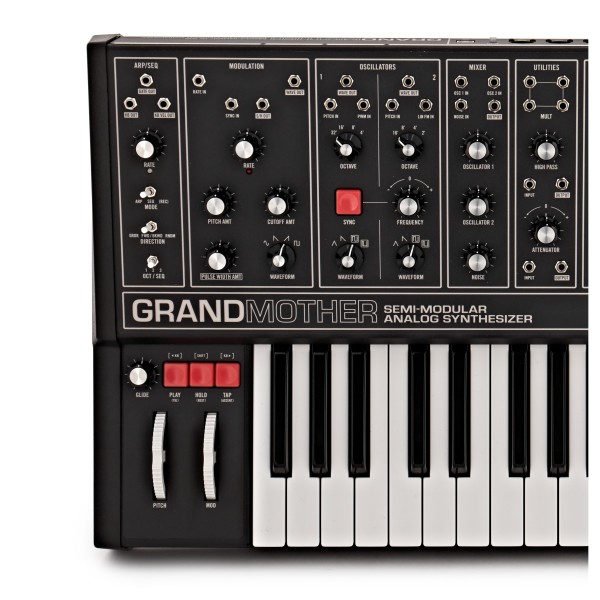 Moog Grandmother Semi-Modular Analog Synthesizer, Dark Series at