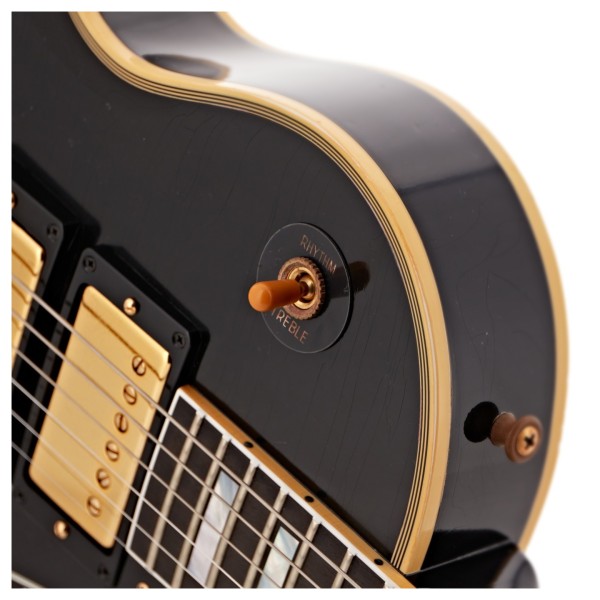 Gibson Custom 1957 Les Paul Custom Reissue 3-Pickup Bigsby Light Aged, Ebony #751237 - pickup selector