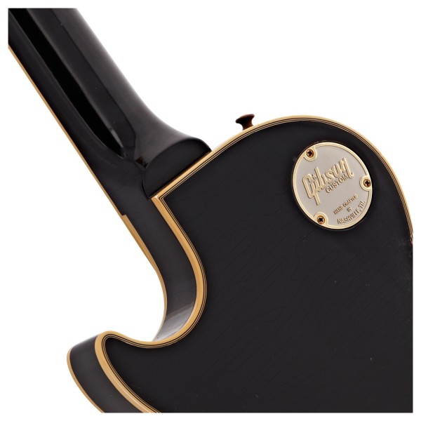 Gibson Custom 1957 Les Paul Custom Reissue 3-Pickup Bigsby Light Aged, Ebony #751237 - neck joint