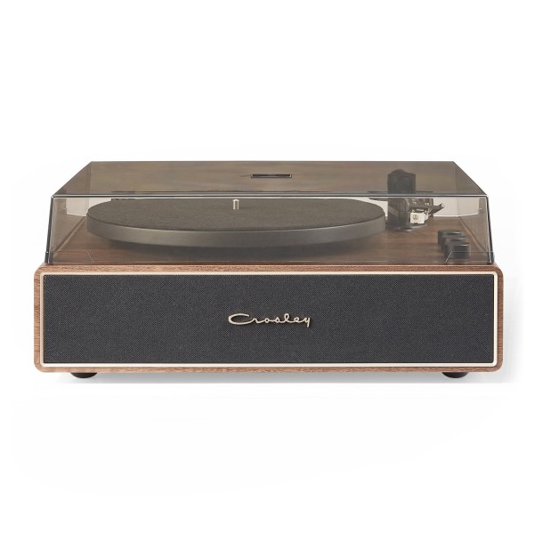 Crosley Stave Turntable, Walnut - Front Panel