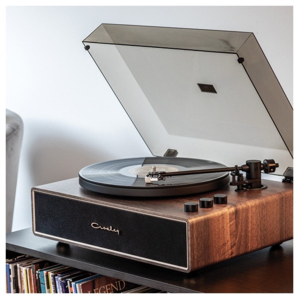 Crosley Stave Turntable, Walnut - Lifestyle