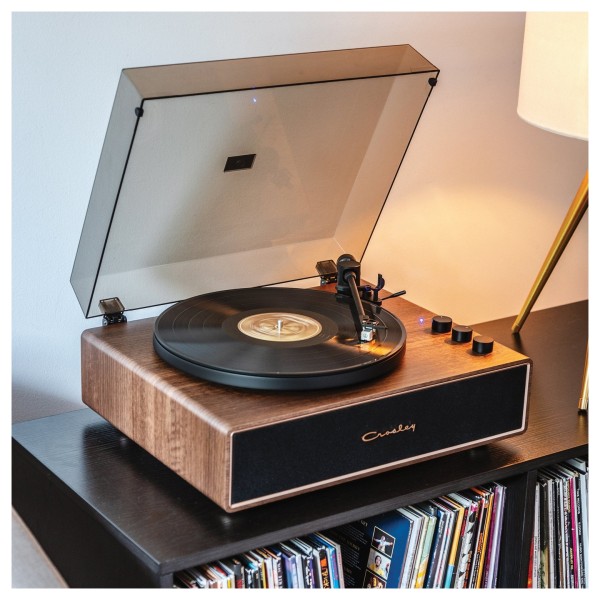 Crosley Stave Turntable, Walnut - Lifestyle 2