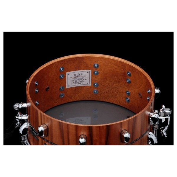 Tama Star Reserve G-Mahogany 14" x 6.5" Snare Drum, Satin Natural Tineo