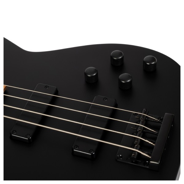 Spira Guitars B-400 MBK Bass, Satin Black - hardware and controls