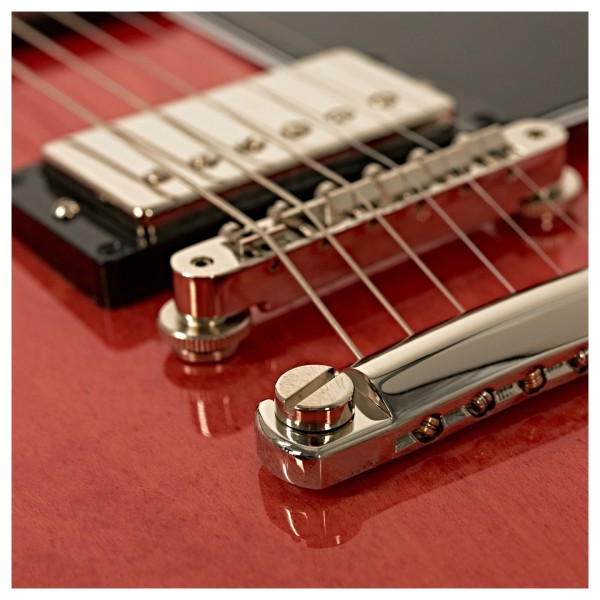Gibson ES-335, Watermelon Red #226240309 - bridge