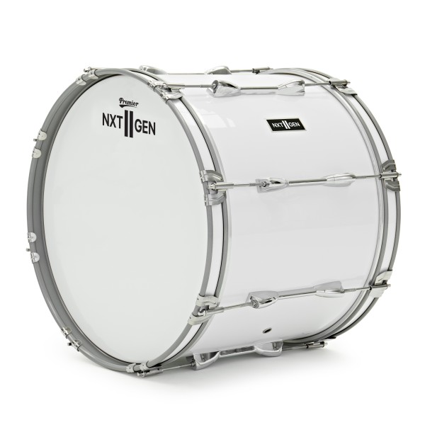Premier NXT GEN Marching 18" x 14" Drum Corps Bass Drum, White