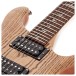 PRS SE Custom 24, Natural Burled Ash - upper frets