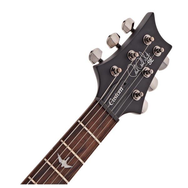 PRS SE Custom 24-08 Burl, Lake Blue Midnight Burst - headstock
