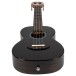 Flight Iris Tenor Tinta Ukulele, Trans Black - lower bout