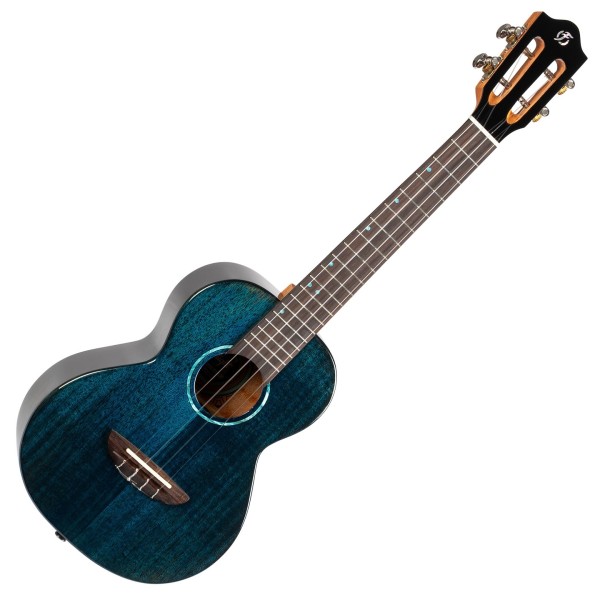 Flight Iris Tenor Tinta Ukulele, Trans Blue