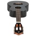 Flight Iris Tenor Tinta Ukulele, Trans Blue - headstock