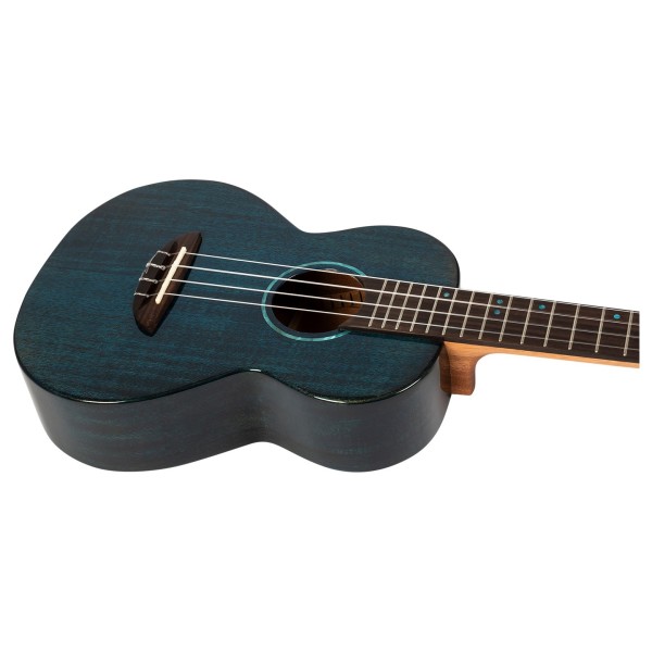 Flight Iris Tenor Tinta Ukulele, Trans Blue - body