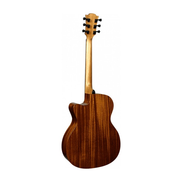 Lag Auditorium Cutaway Electro Acoustic Guitar, Rear 