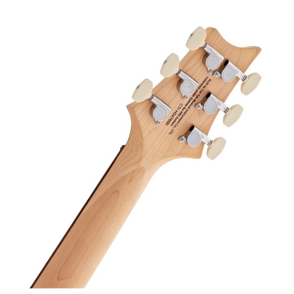 PRS SE CE24, Black Cherry (2026) - back of headstock