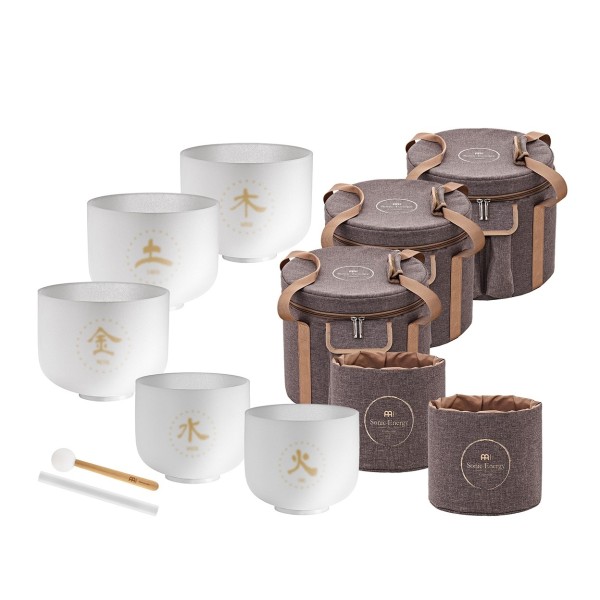 Meinl Sonic Energy 5-piece TCM Crystal Singing Bowl Elements Set