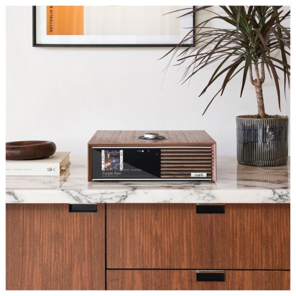 Ruark R610 Integrated Music System, Walnut with Half-Price R-CD100 USB CD Player lifestyle 1