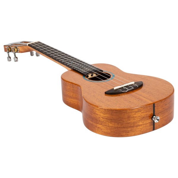 Flight Iris Concert Tinta Ukulele, Natural - angled shot