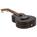 Flight Iris Concert Tinta Ukulele, Trans Black - angled shot