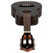 Flight Iris Concert Tinta Ukulele, Trans Black - headstock