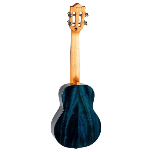 Flight Iris Concert Tinta Ukulele, Trans Blue - back