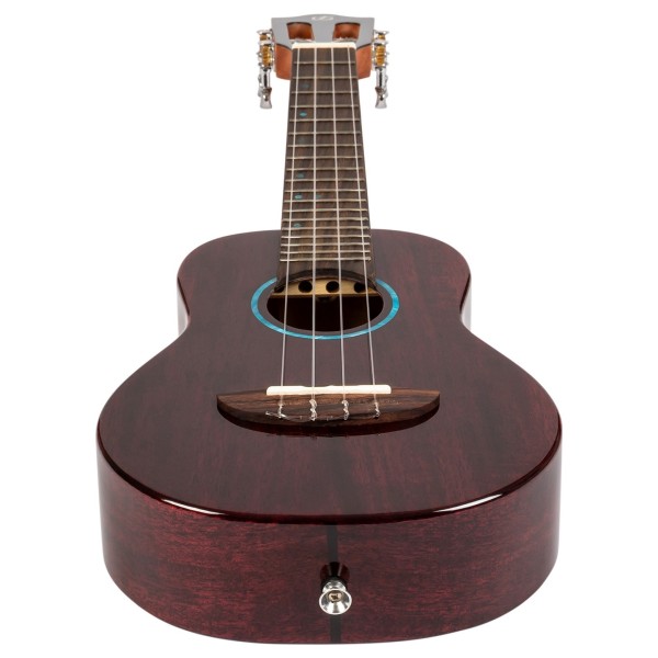 Flight Iris Concert Tinta Ukulele, Trans Purple - lower bout