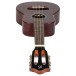 Flight Iris Concert Tinta Ukulele, Trans Purple - headstock