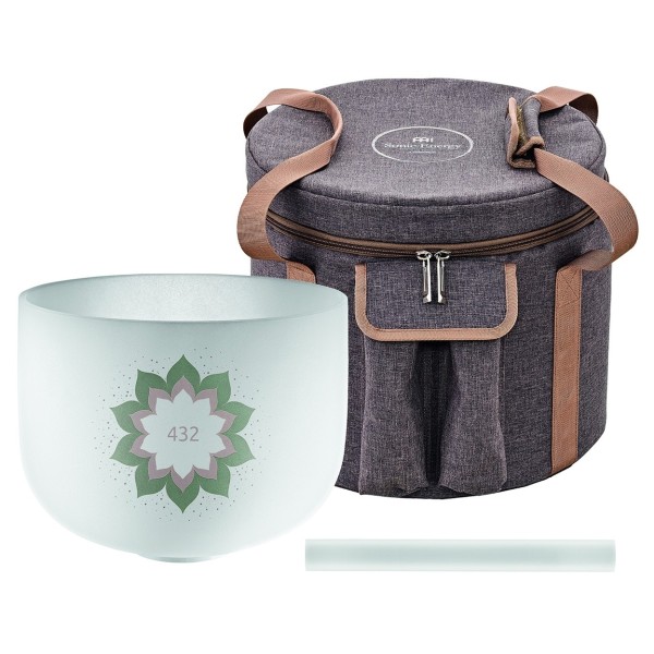Meinl Sonic Energy 9" Crystal Singing Bowl, 432 Hz, Lotus Flower