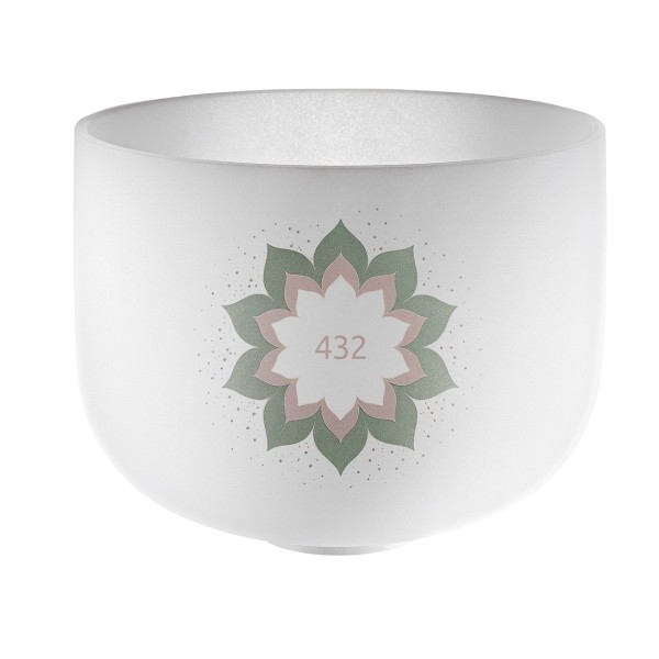Meinl Sonic Energy 9" Crystal Singing Bowl, 432 Hz, Lotus Flower