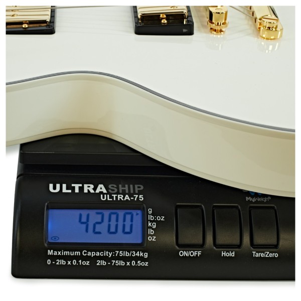 Gibson Custom Les Paul Custom, Alpine White #CS501764 - weight shot