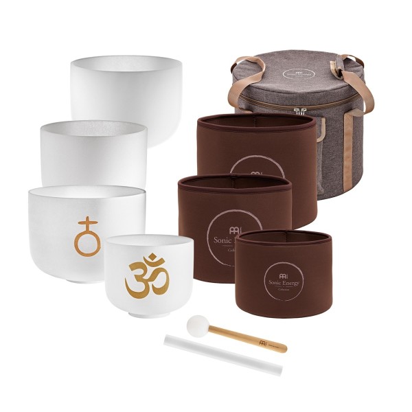 Meinl Sonic Energy 4-piece Om Crystal Singing Bowl Set
