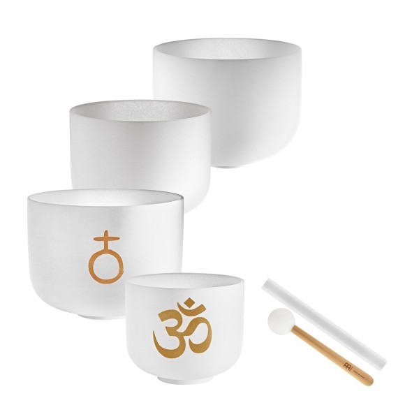 Meinl Sonic Energy 4-piece Om Crystal Singing Bowl Set