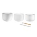 Meinl Sonic Energy 3-piece Crystal Singing Bowl Set, C3 / E3 / G3, 440 Hz