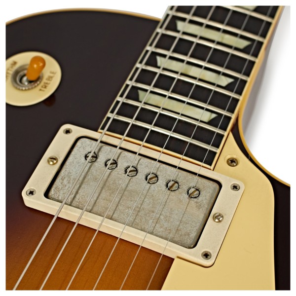 Gibson Custom 1958 Les Paul Standard Reissue Ultra Light Aged, Bourbon Burst #65143 - upper frets
