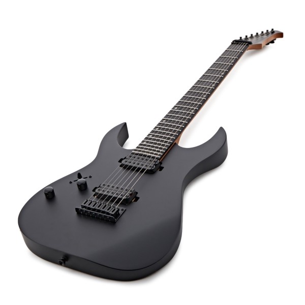 Spira Guitars S-407 MBK LH Left Handed, Satin Black - angled shot