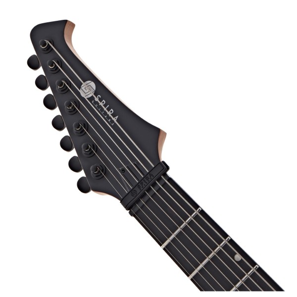 Spira Guitars S-407 MBK LH Left Handed, Satin Black - headstock