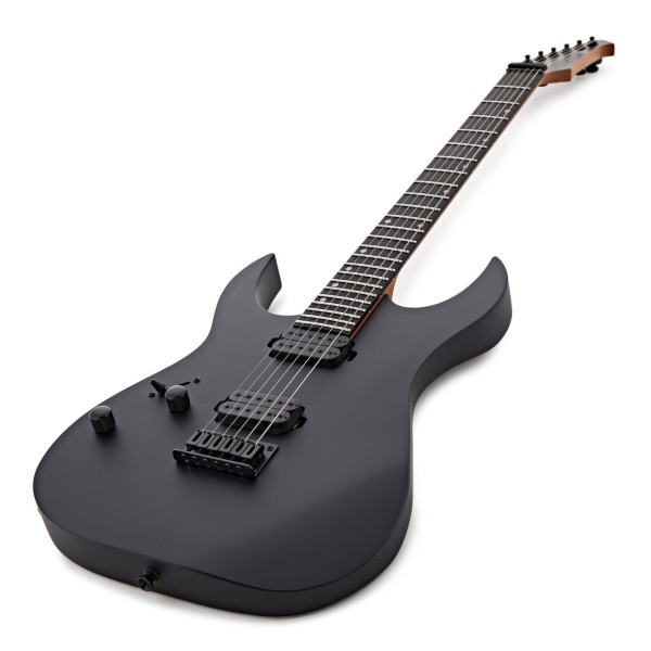 Spira Guitars S-400 MBK LH Left Handed, Satin Black - angled shot