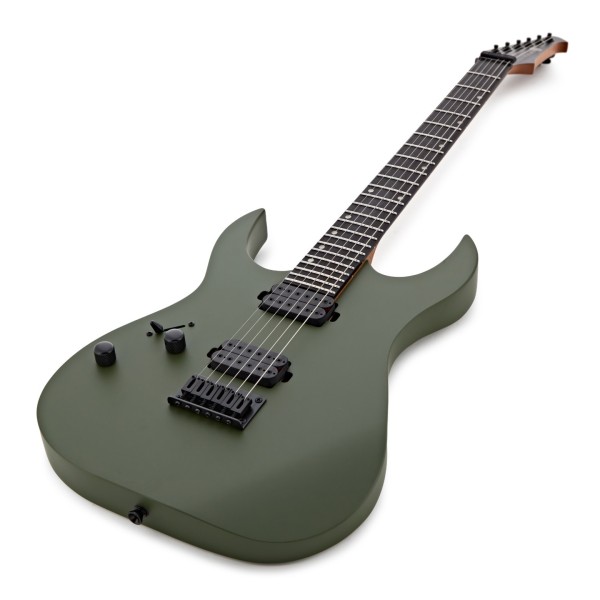 Spira Guitars S-400 MGR LH Left Handed, Satin Green - angled shot