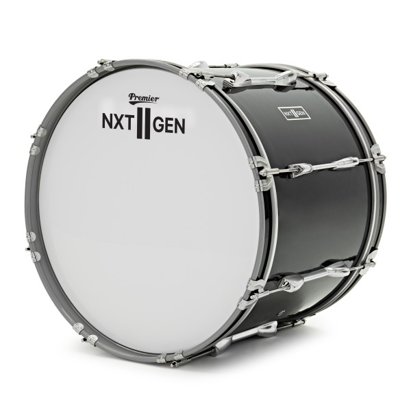 Premier NXT GEN Marching 16" x 14" Drum Corps Bass Drum, Black