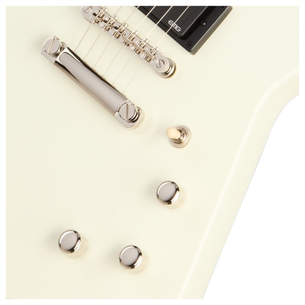Epiphone Explorer 80s Inspired by Gibson, Classic White - controls