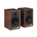 Ruark Audio Sabre-R Bookshelf Speakers (Pair), Fused Walnut angle front 