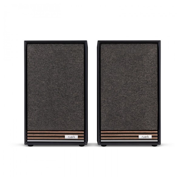 Ruark Audio Sabre-R Bookshelf Speakers (Pair), Charcoal - front grilles 