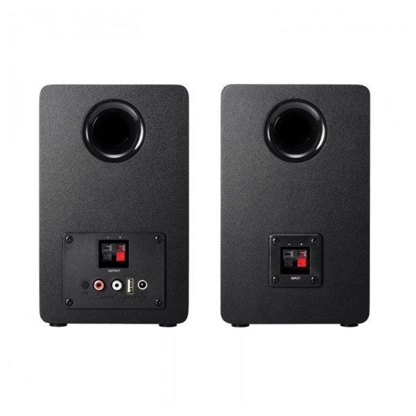 Audio Technica AT-SP3X Powered Bookshelf Speakers (Pair), Black rear 